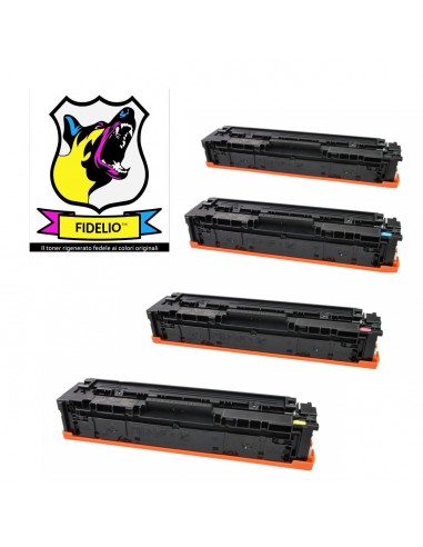 Compatibile con HP CF540A/41A/42A/43A 203A Toner FIDELIO Kit 4 Colori
